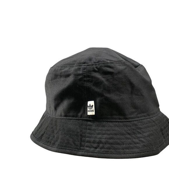 Adidas Originals Bucket Hat Unisex S/M Black Cotton Trefoil Logo - Picture 3 of 9